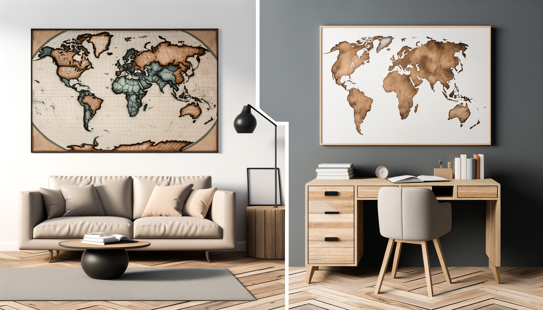 Decorating Tips with Oversized World Maps