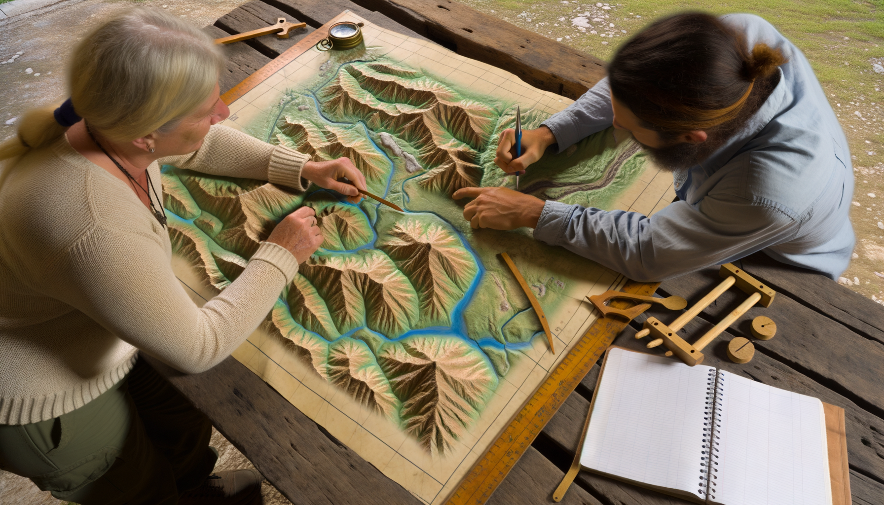 Planning a Trip Using Raised Relief Maps
