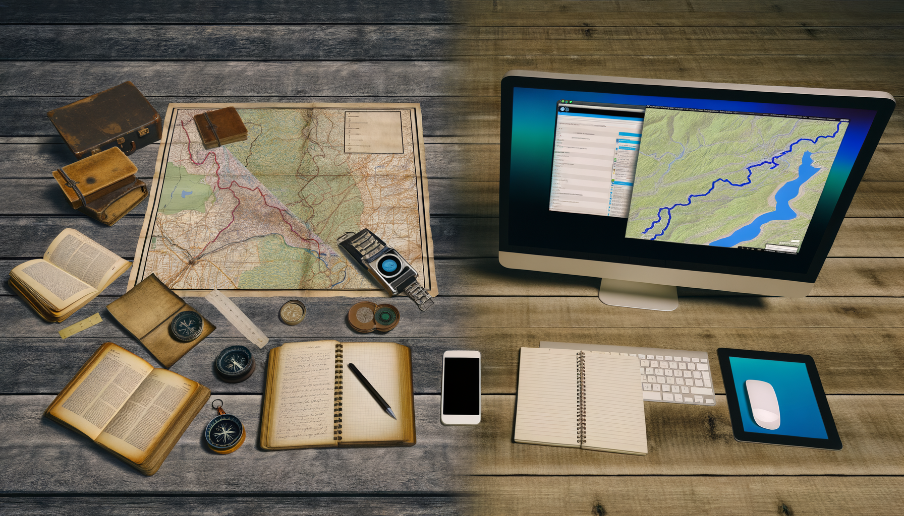 Using Maps for Travel Planning: From Paper to Digital