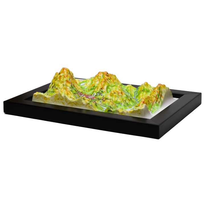 TestPlayNA 3D raised relief map of Las Vegas showing urban layout and surrounding terrain