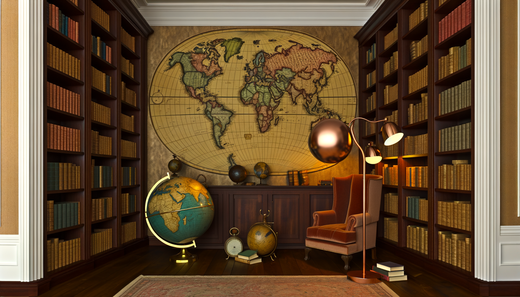Building a Home Library with Globes and Maps