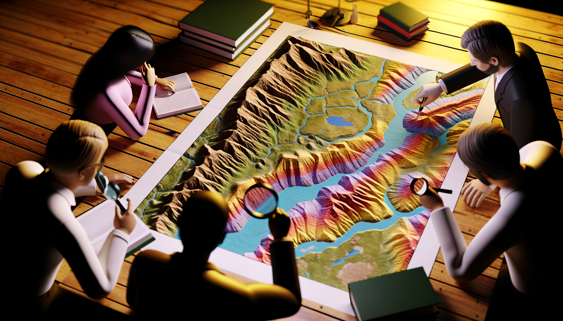 Using Relief Maps for Geological Studies