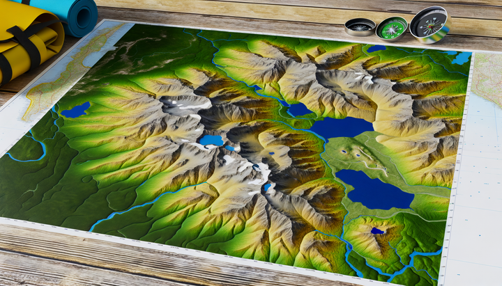 Raised Relief Maps for Hikers and Outdoor Enthusiasts