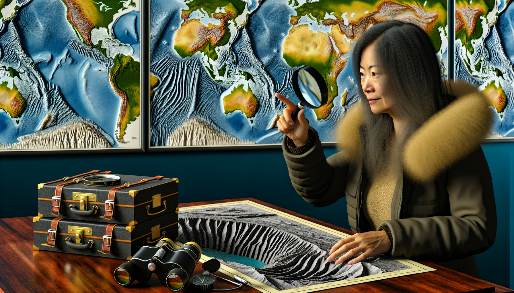 Exploring Ocean Trenches and Mountain Ranges on Raised Relief Maps