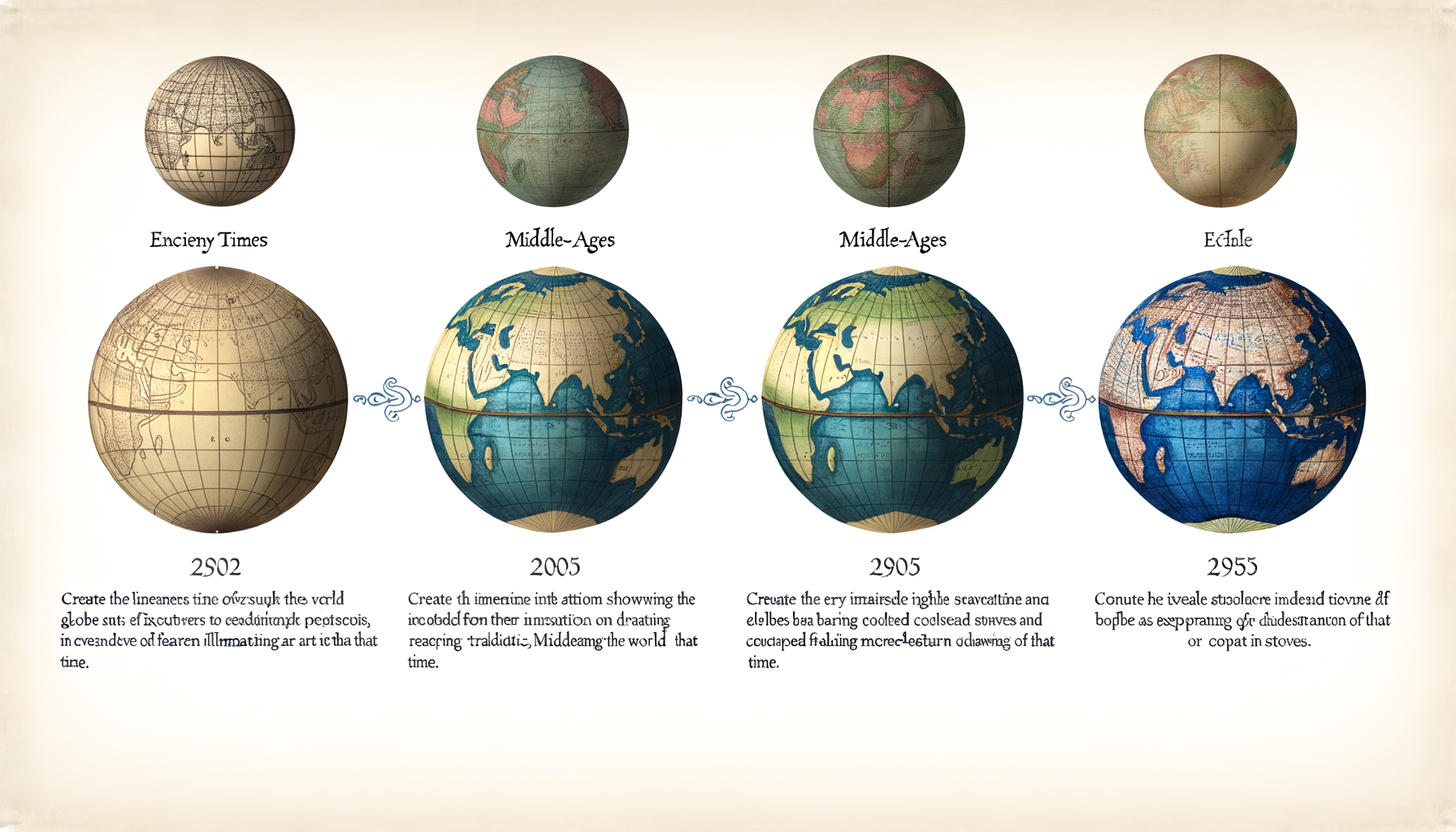 Globes Through the Ages: A Visual Evolution