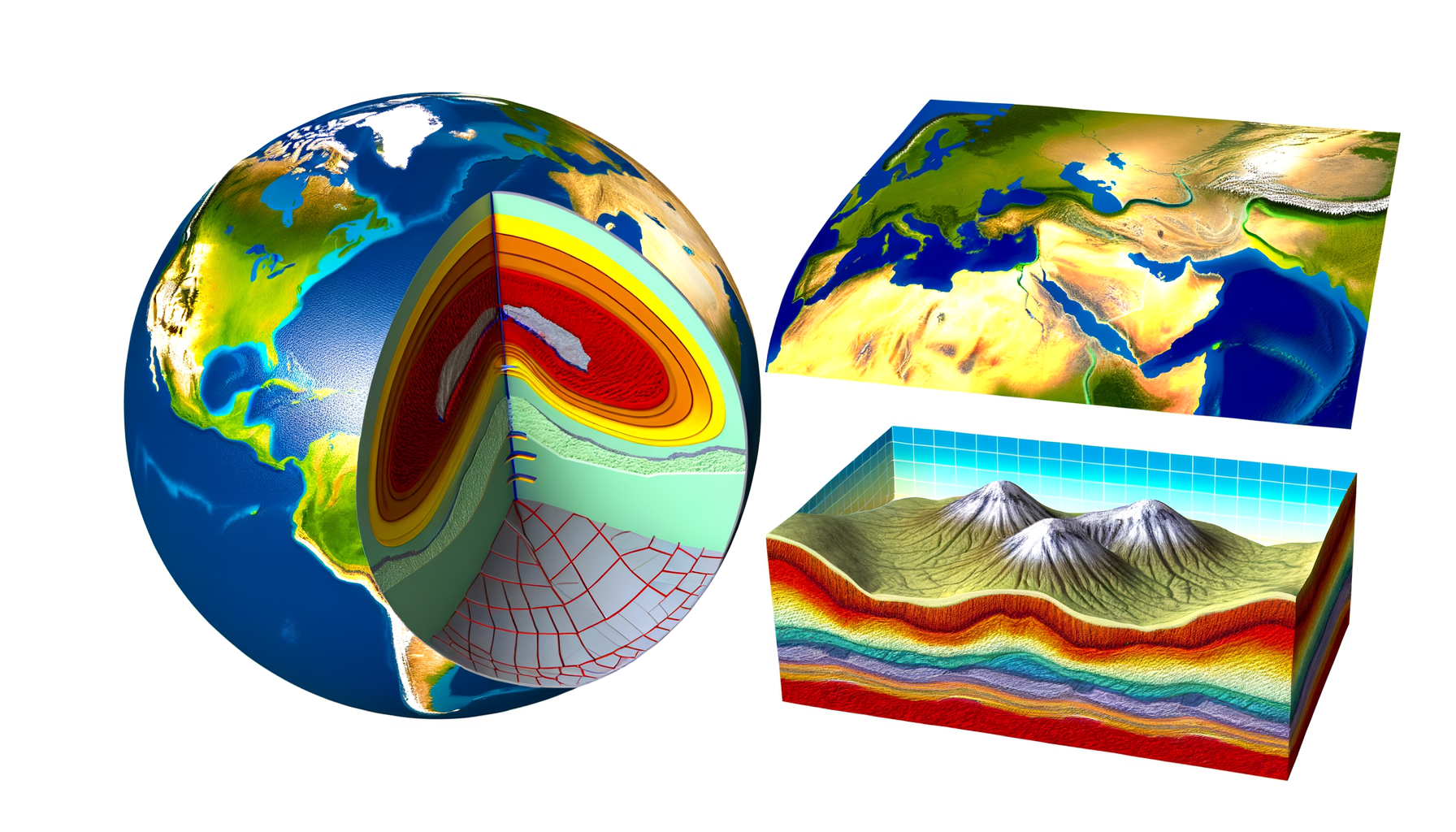 Understanding the Earth's Layers with Relief Maps