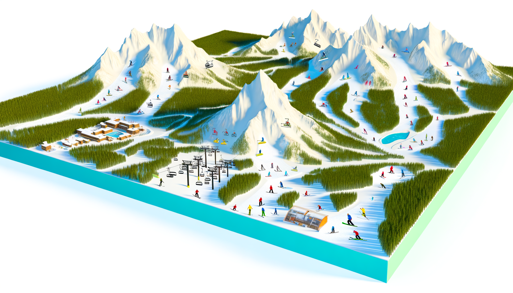 Top North American Ski Resorts on TESTPLAY 3D Maps