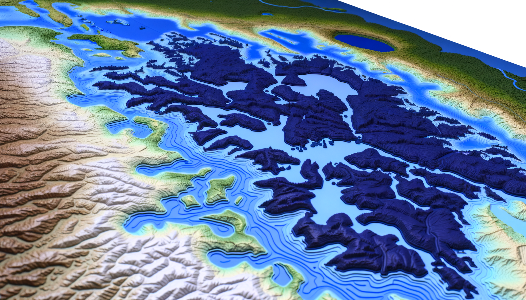 Raised Relief Maps for Teaching About Lakes and Rivers