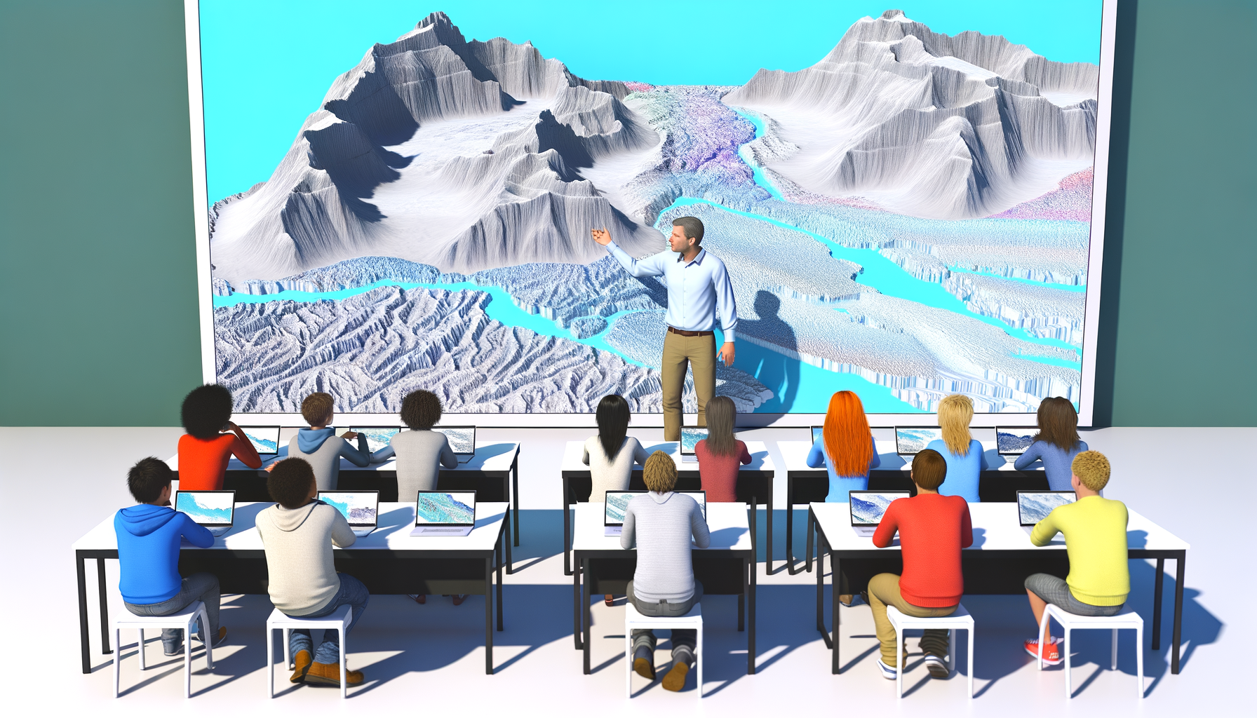 Using Raised Relief Maps to Understand Glaciers and Ice Caps