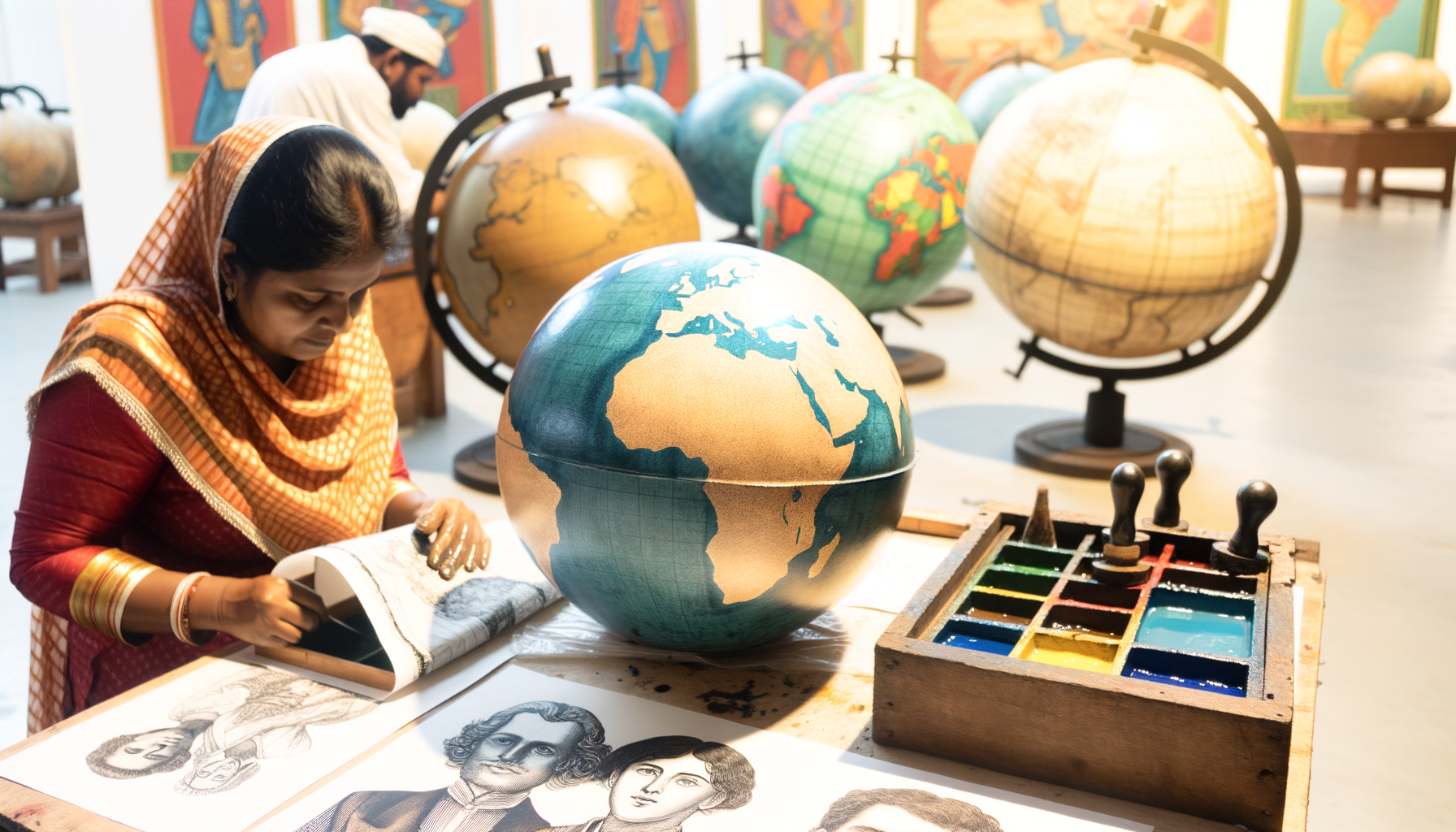 How Globes Are Printed and Constructed