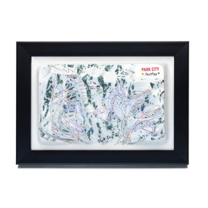 TestPlayNA 3D ski resort map of Park City showing vast terrain, runs, and lifts