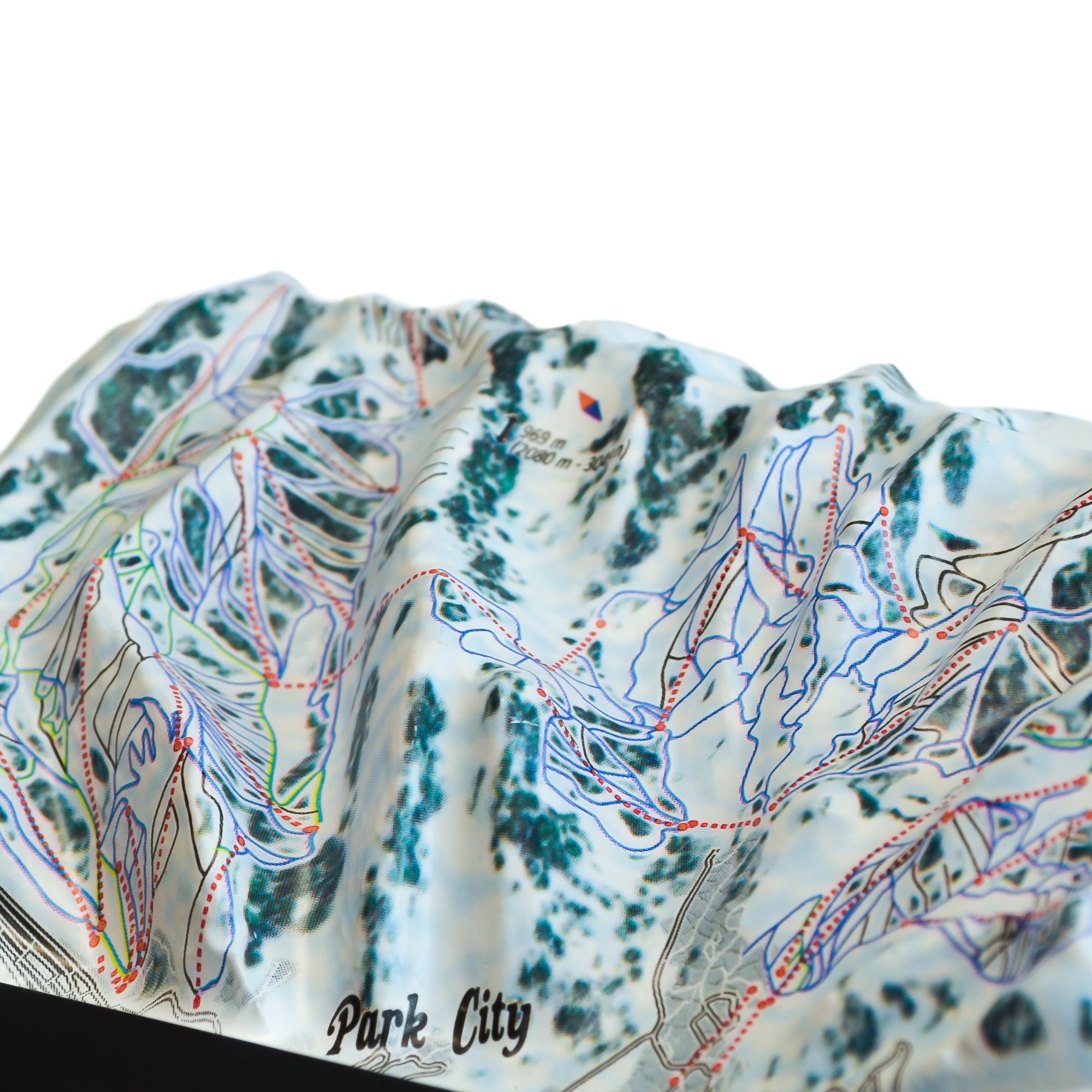 TestPlayNA 3D ski resort map of Park City showing vast terrain, runs, and lifts