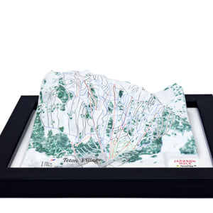 TestPlayNA 3D ski resort map of Jackson Hole, Tetons showing steep terrain, runs, and lifts