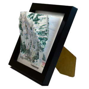 TestPlayNA 3D ski resort map of Jackson Hole, Tetons showing steep terrain, runs, and lifts