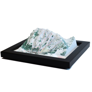 TestPlayNA 3D ski resort map of Jackson Hole, Tetons showing steep terrain, runs, and lifts