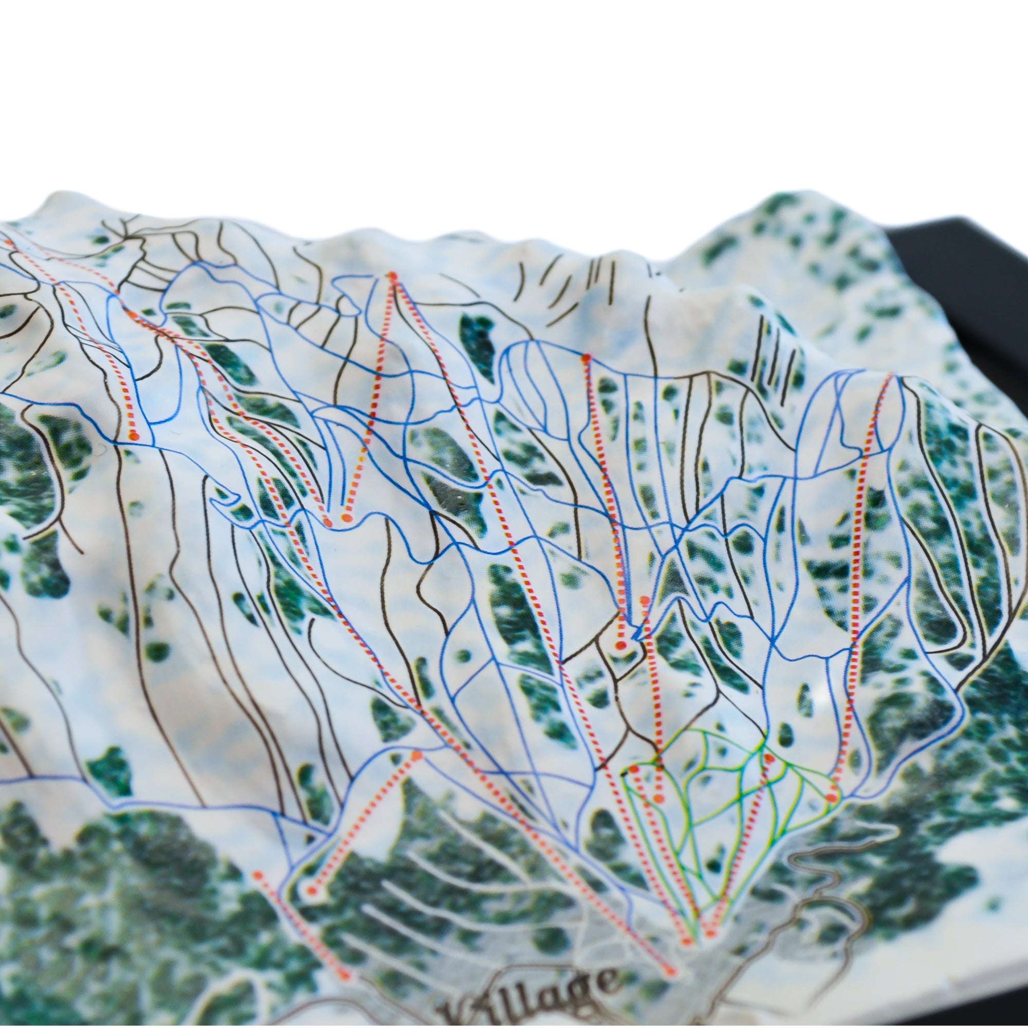 TestPlayNA 3D ski resort map of Jackson Hole, Tetons showing steep terrain, runs, and lifts