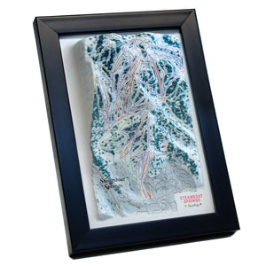 TestPlayNA 3D ski resort map of Steamboat Springs showing family-friendly terrain and lifts