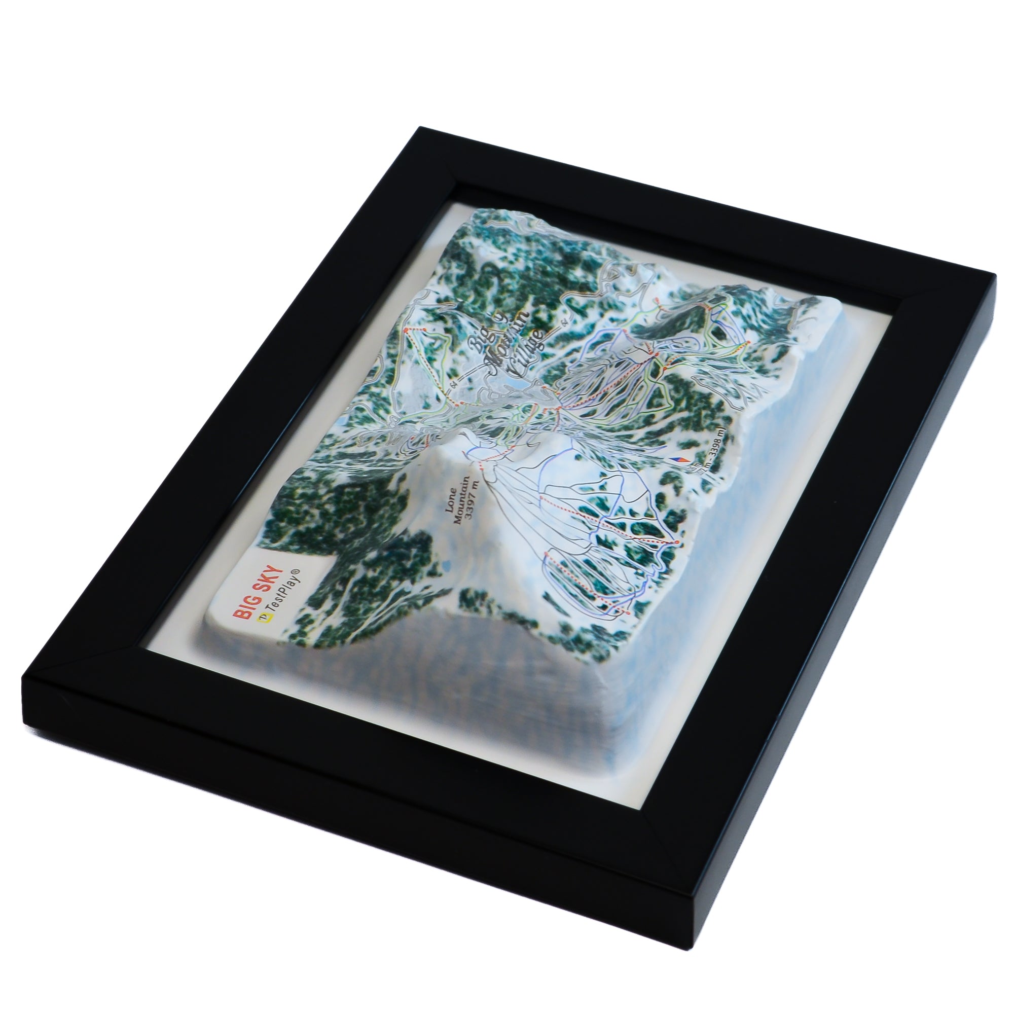 TestPlayNA 3D ski resort map of Big Sky showing vast terrain and lifts
