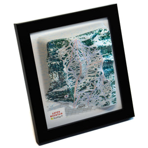 TestPlayNA 3D ski resort map of Aspen Mountain showing challenging terrain and lifts