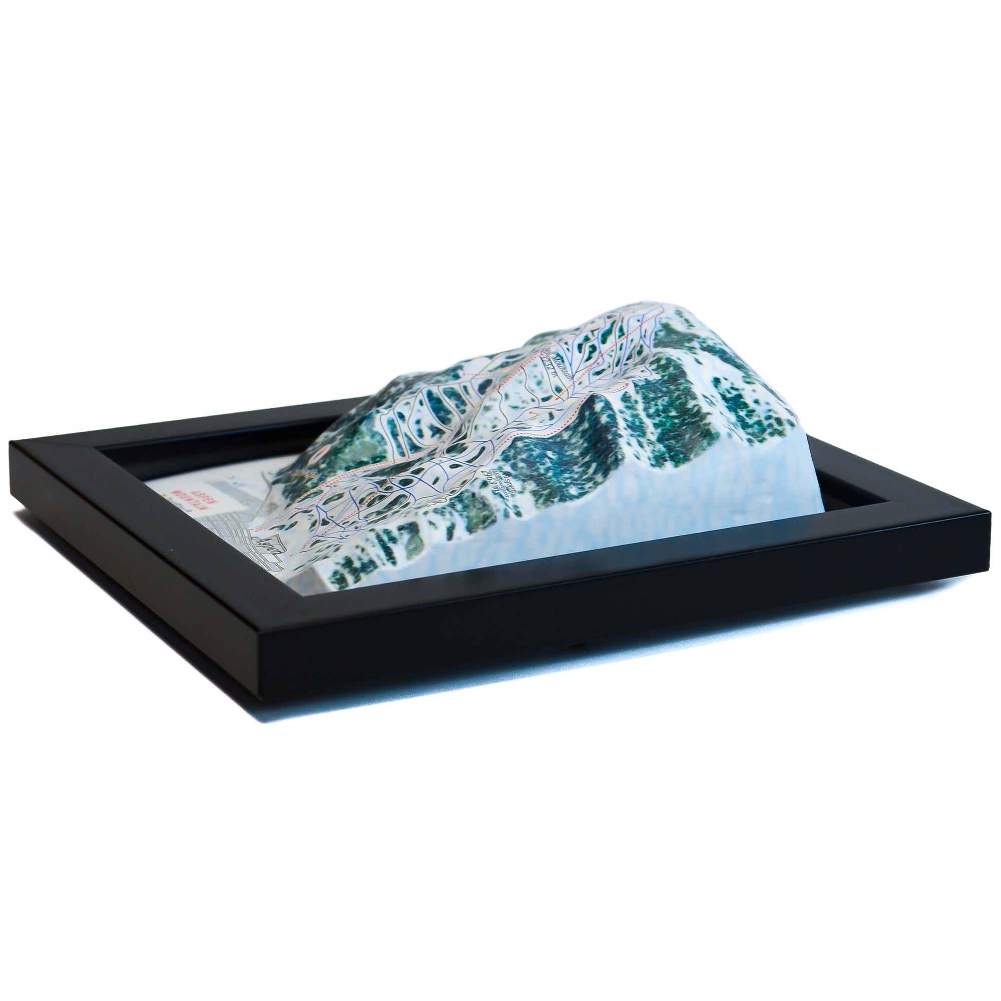 TestPlayNA 3D ski resort map of Aspen Mountain showing challenging terrain and lifts