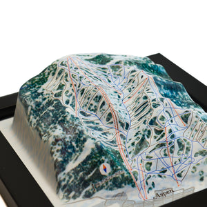 TestPlayNA 3D ski resort map of Aspen Mountain showing challenging terrain and lifts