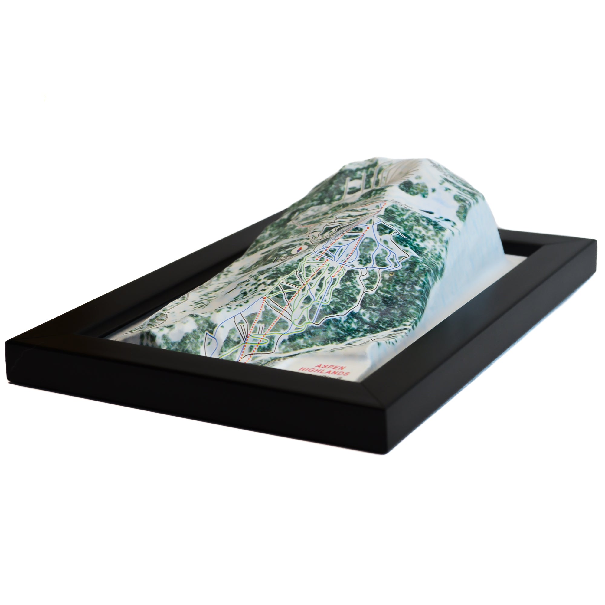 TestPlayNA 3D ski resort map of Aspen Highlands showing challenging terrain and lifts