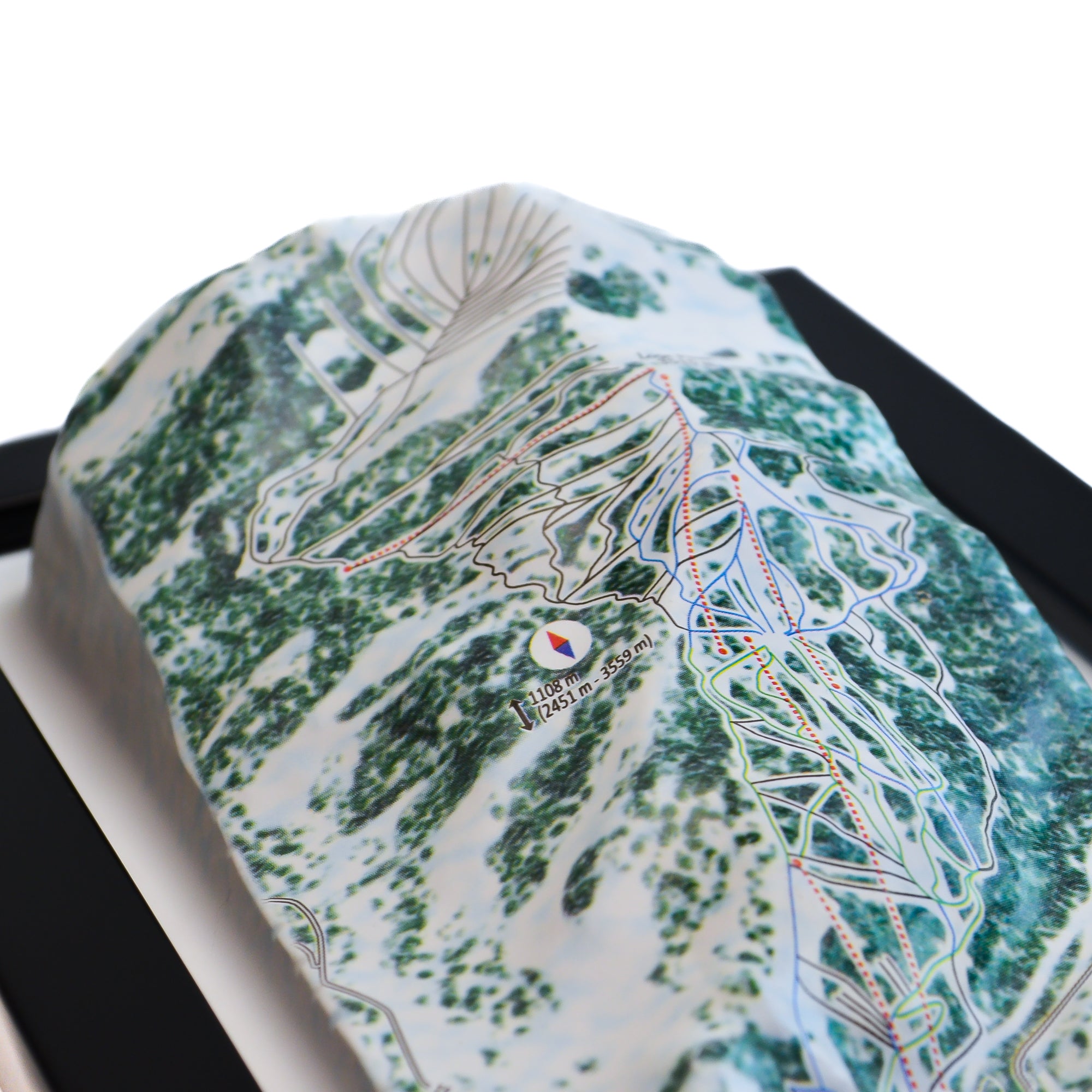 TestPlayNA 3D ski resort map of Aspen Highlands showing challenging terrain and lifts