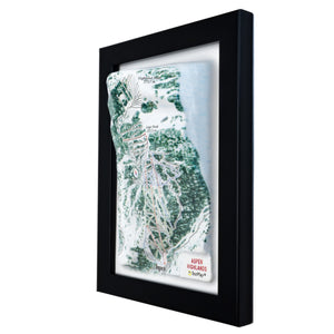 TestPlayNA 3D ski resort map of Aspen Highlands showing challenging terrain and lifts