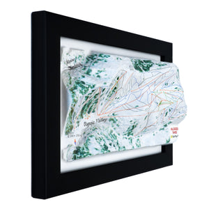 TestPlayNA 3D ski resort map of Palisades Tahoe, Lake Tahoe showing terrain, runs, and lifts