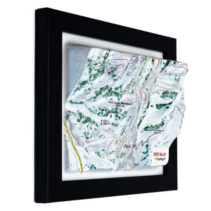 TestPlayNA 3D ski resort map of Deer Valley showing groomed trails and terrain