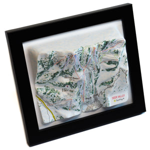 TestPlayNA 3D ski resort map of Deer Valley showing groomed trails and terrain