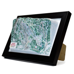 TestPlayNA 3D ski resort map of Okemo Mountain showing terrain, trails, and lifts