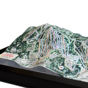 TestPlayNA 3D ski resort map of Okemo Mountain showing terrain, trails, and lifts