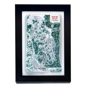 TestPlayNA 3D ski resort map of Taos Ski Valley showing terrain, runs, and lifts