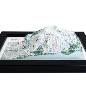 TestPlayNA 3D ski resort map of Mammoth Mountain showing mountains, terrain, and lifts