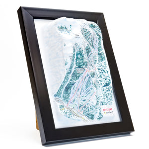 TestPlayNA 3D ski resort map of Keystone showing terrain, runs, and lifts