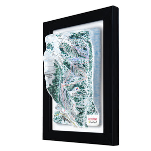 TestPlayNA 3D ski resort map of Keystone showing terrain, runs, and lifts