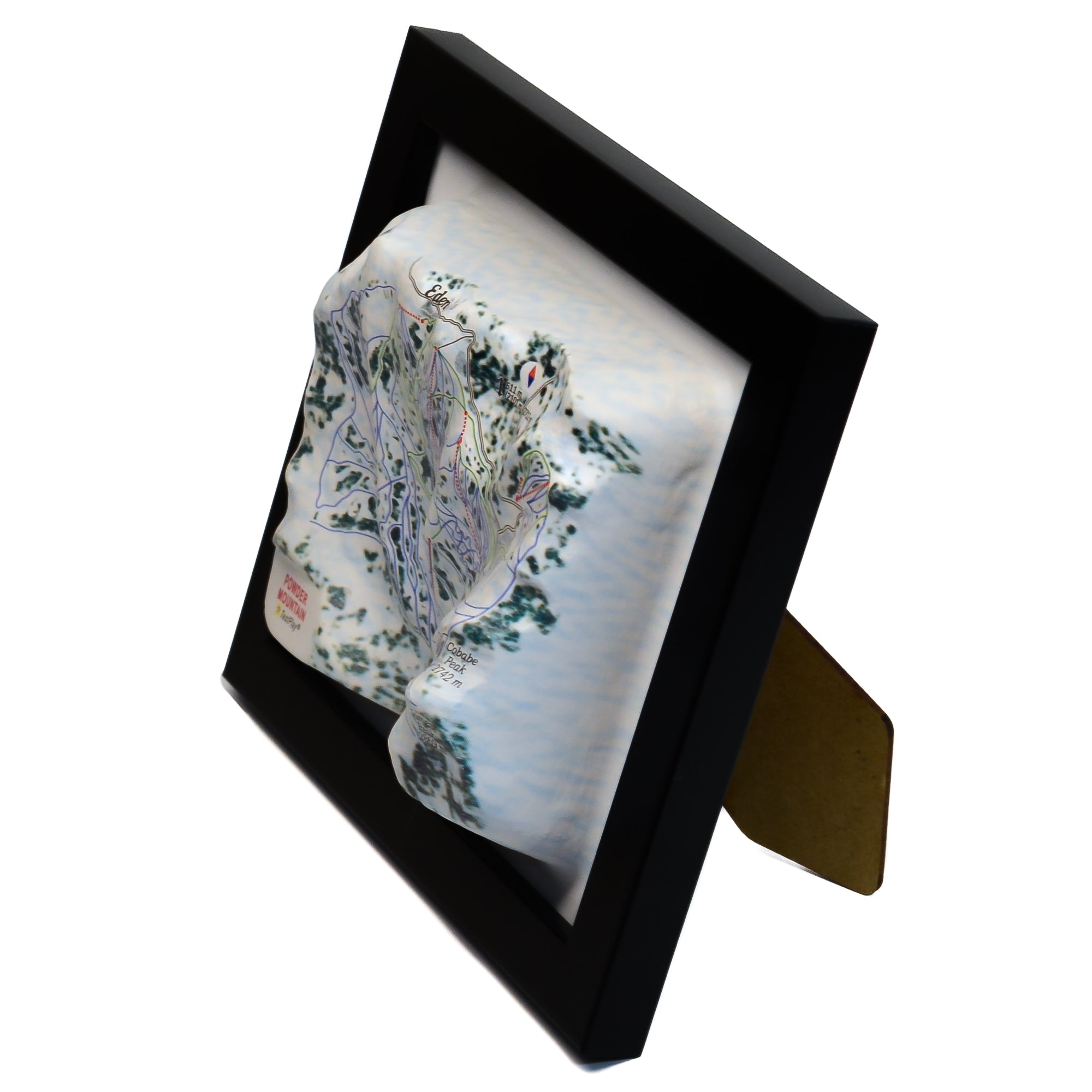 TestPlayNA 3D ski resort map of Powder Mountain showing terrain and lifts