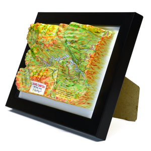 TestPlayNA 3D raised relief map of Grand Canyon National Park showing the gorge and Colorado River