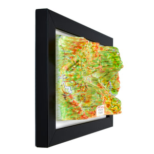 TestPlayNA 3D raised relief map of Grand Canyon National Park showing the gorge and Colorado River