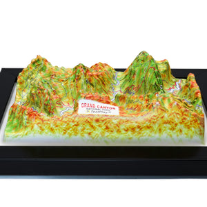 TestPlayNA 3D raised relief map of Grand Canyon National Park showing the gorge and Colorado River