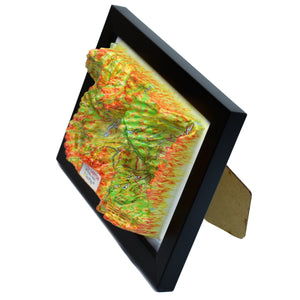 TestPlayNA 3D raised relief map of Grand Canyon National Park showing the gorge and Colorado River