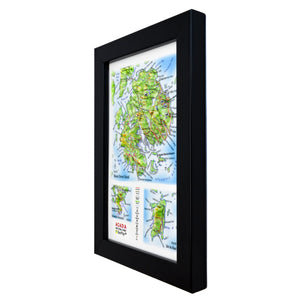 TestPlayNA 3D raised relief map of Acadia National Park showing mountains, coastline, and lakes