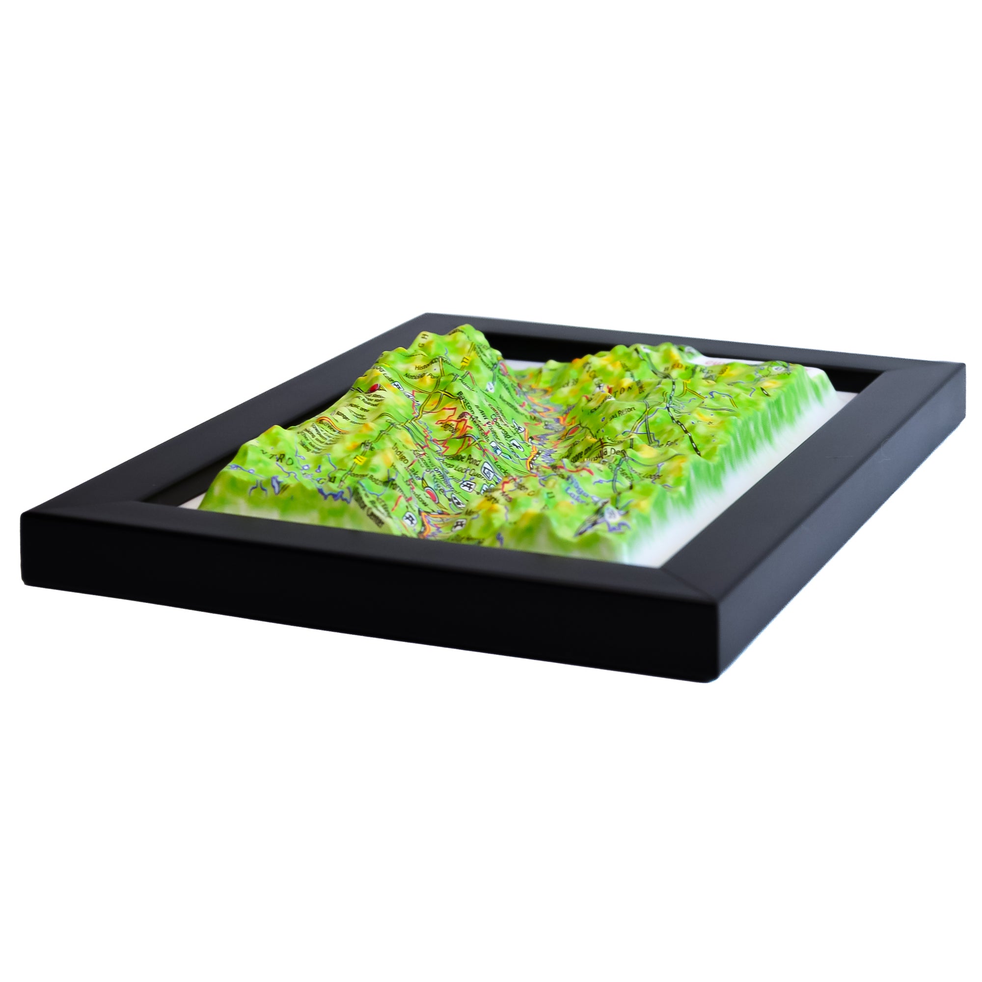 TestPlayNA 3D raised relief map of Cuyahoga Valley National Park showing the river and falls