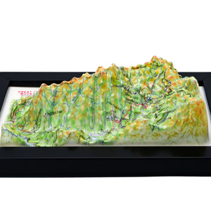 TestPlayNA 3D raised relief map of Great Smoky Mountains National Park showing mountains and hiking trails