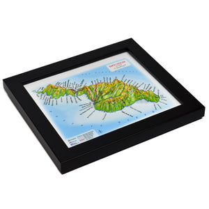 TestPlayNA 3D map of Santa Catalina Island showing the island's terrain, coastline, and Mount Orizaba.