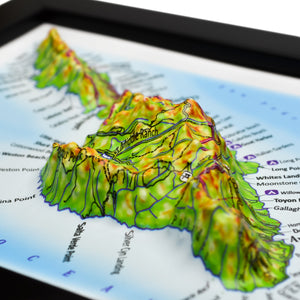 TestPlayNA 3D map of Santa Catalina Island showing the island's terrain, coastline, and Mount Orizaba.