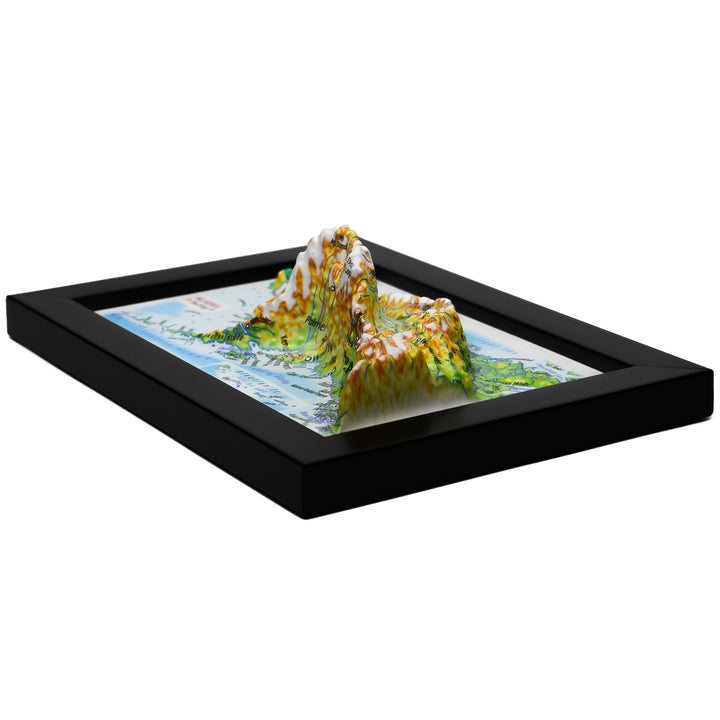 TestPlayNA 3D raised relief map of Alaska showing Mount Denali and mountain ranges