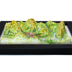 TestPlayNA 3D raised relief map of Las Vegas showing urban layout and surrounding terrain
