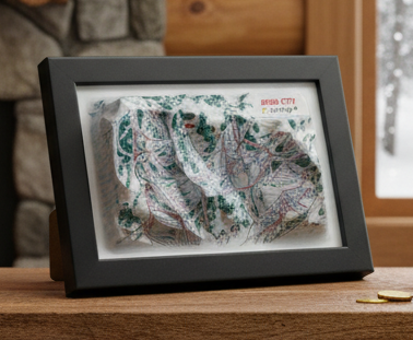 TestPlayNA 3D ski resort map of Park City showing vast terrain, runs, and lifts